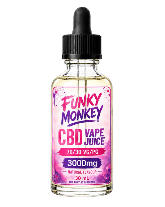 Funky Monkey CBD Vape Juice 3000mg – Natural Flavour– 70/30 VG/PG – 30mL